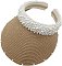 Straw Visors with Pearl Headband