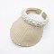 Straw Visors with Pearl Headband