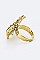 Stylish Adjustable Crystal Butterfly  Ring LAEF277