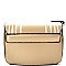 Stylish Hardware Hook Vertically Striped Chic Messenger Bag