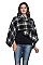 Pack of 6 piece Elegant Plaid Pattern Poncho FM-SCA2060