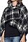 Pack of 6 piece Elegant Plaid Pattern Poncho FM-SCA2060