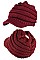 Pack of 12 (pieces) Assorted Messy Bun Ponytail Brim Beanie FM-HT779