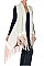 Pack of (6 Pieces) Assorted Color Stylish Fringe Cardigan FM-W102