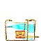 7722-LP Hologram Transparent Clear Fashion Cross Body Gold