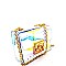 7722-LP Hologram Transparent Clear Fashion Cross Body Gold