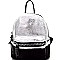 Two-Tone Metallic Medium Fashion Backpack MH-7743D