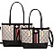 BEE Accent 2 in 1 Monogram Tote Set