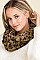 Pack of 12 Assorted Color Leopard Print Faux Fur Infinity Scarves