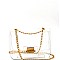 Transparent Clear 2 in 1 Flap Shoulder Bag MH-8003T