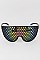 Pack of 12  Oversize Honeycomb Shield Sunglasses