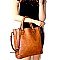 80321B-LP Leather-like 2 in 1 Fashion Tote