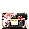 8034Y-LP Flower Print 2 in 1 Clear Cross Body Shoulder Bag