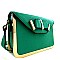 Bow Accent Metal Frame Cross Body Bag