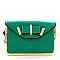Bow Accent Metal Frame Cross Body Bag