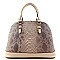 Snake Print Dome PYRAMID SHAPE Satchel