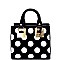 80672P-LP Polka Dot Print Small Structured Satchel