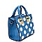 80672P-LP Polka Dot Print Small Structured Satchel