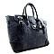 Snake Print Embossed Belted Celebrity Tote