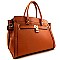 Padlocked Oversize Leather Like Tote