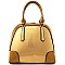 Boutique High Quality Accent Patent Dome Satchel