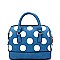 80979P-LP Polka Dot Print Small Boston Satchel