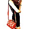 80979P-LP Polka Dot Print Small Boston Satchel