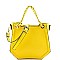 Chain Decorated Handle Octagonal Shape Foxy Satchel