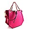 Chain Decorated Handle Octagonal Shape Foxy Satchel