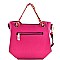 Chain Decorated Handle Octagonal Shape Foxy Satchel