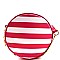 Dazzling Round Shape Stripe Print Pattern Messenger Bag