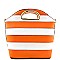 Bright Color Stripes Snake Print Satchel