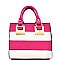 Authentic Crocodile Sequence Stripe Print Satchel