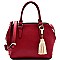 81322-LP Tassel Accent 3 Compartment Classy Satchel