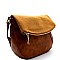 81362-LP Suede Flap-Top Cross-body Messenger