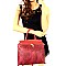 81383-LP Unique Texture Double Compartment Satchel
