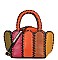 Stitched Color Block Patchwork Satchel