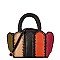 Stitched Color Block Patchwork Satchel