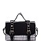 Plaid Print Belted Medium Flap Satchel Shoulder Bag MH-8512C