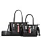 3-in-1 Crocodile Tote Bags with Wallet Set