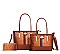 3-in-1 Crocodile Tote Bags with Wallet Set