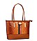 3-in-1 Crocodile Tote Bags with Wallet Set