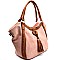 87006-LP Tassel Accent Two-Tone Tote