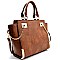 87012-LP Chain Accent 2 Way Wing Satchel