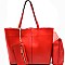 87037-LP Oversized 2 in 1 Shopper Tote with Leashed Pouch