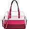 87071-LP Multi-Color Striped 2 Way Dome Satchel