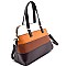 87071-LP Multi-Color Striped 2 Way Dome Satchel