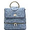 87119-LP Metal Handle Convertible Flap Backpack