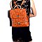 87119-LP Metal Handle Convertible Flap Backpack