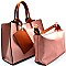 87193-LP Turn-lock Button 2 in 1 2 Tone Tote